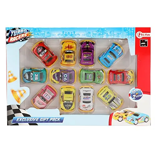 Toi-Toys Rennwagen-Set Turbo Racers Pullback 12-teilig