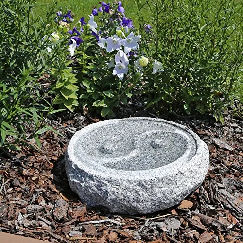 Produktbild CLGarden Granit Vogeltränke M2 im Yin & Yang Design