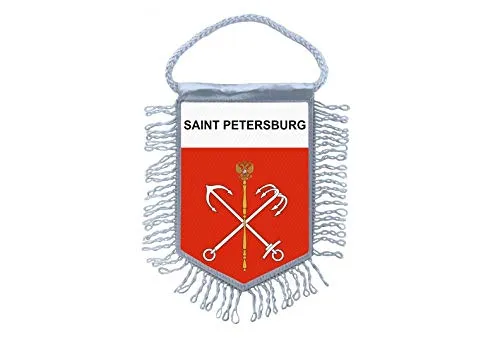 Akachafactory Wimpel mini Flagge Fahne miniflagge Sankt Petersburg Russland