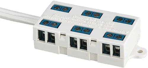 Nobile Niedervolt-Verteiler, 6-fach, mit Schraubklemmen, 50W, weiß (6968203006)