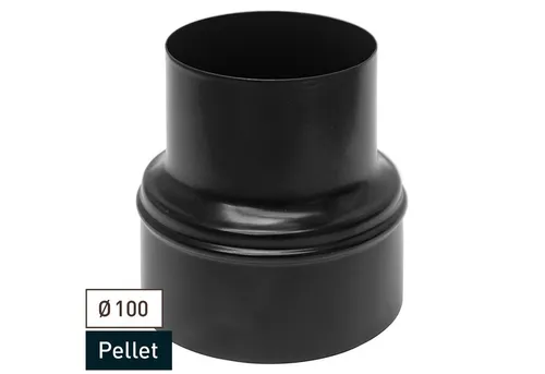 Raik Ofenrohr 100mm - 130mm Erweiterung - Hochwertige Erweiterung für Pelletöfen, mit langlebiger Senotherm-Lackierung für sofortigen Einsatz. Ideal für eine effiziente Verbindung vom Ofen zum Schornstein.