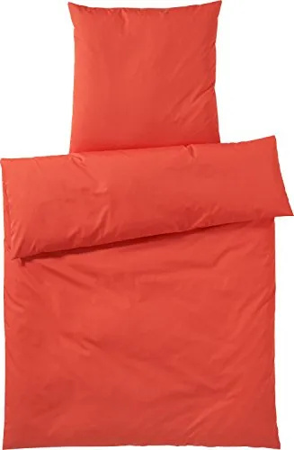 Elegante Bettwäsche Perkal koralle 135x200 cm - Bettwäsche-Sets, bügelfrei und ideal für einen gepflegten Look im Schlafzimmer.