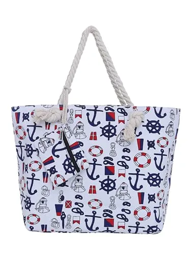 DonDon Strandtasche XXL mit Reißverschluss