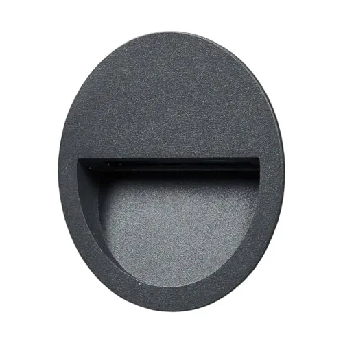 Lucande LED Wandeinbaulampe rund, spritzwassergeschützt IP54 - Moderne Außenleuchte für Treppenbeleuchtung, spritzwassergeschützt (IP54) und mit blendfreiem Licht für mehr Sicherheit im Outdoor-Bereich.