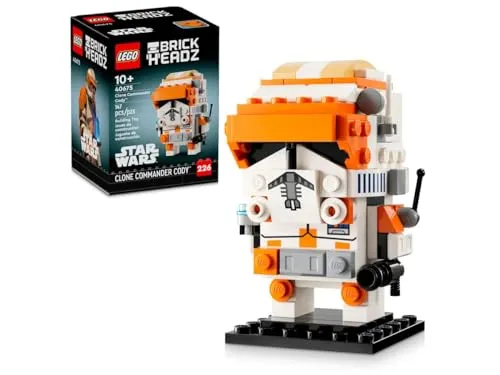 LEGO 40675 Klon Commander Cody - LEGO BrickHeadz Figur Klon Commander Cody mit 147 Teilen. Ideal für kreative Bauprojekte und Sammler. Perfekt für Kinder ab 10 Jahren und Fans der Star Wars Saga.