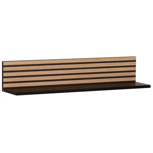 Lomadox Wandregal in Schwarz - Modernes Büromöbel mit Akustikpaneel-Optik - Stylisches Wandregal in eleganter Akustikpaneel-Optik für ein modernes Büroambiente. Hergestellt aus hochwertiger, melaminbeschichteter Spanplatte, ideal für eine ansprechende und praktische Aufbewahrung.