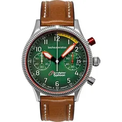 Bauhaus bauhaus Aviation Eurofighter 25764 Herrenarmbanduhr - Grün