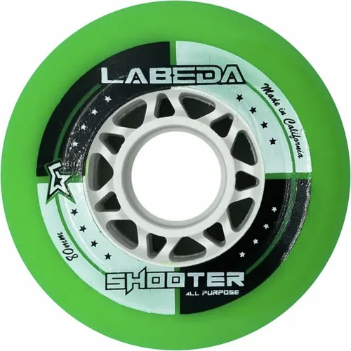 Labeda Shooter Rollhockey-Räder 8er-Pack (Grün, 76 mm)