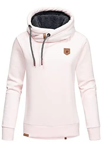 REPUBLIX Damen Kapuzenpullover Sweatjacke Pullover Hoodie Sweatshirt RD-002 Rosa XL