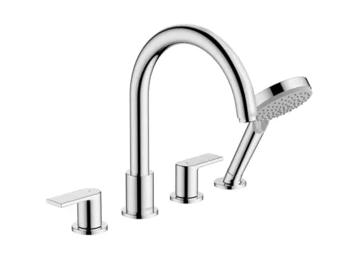 HANSGROHE Wasserhahn für Badewanne Dusche 4 Löcher Lack Shape Chrom