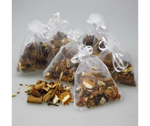 Quertee Dekokranz Weihnachtsdeko Weihnachts Potpourri - 6 x Säckchen Weihnachtsgewürzen, Angenehmer Geruch für die Weihnachtszeit
