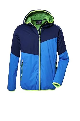 killtec Jungen 2-Lagen-Funktionsjacke/Outdoorjacke mit Kapuze KOS 330 BYS JCKT, blau, 128, 41467-000