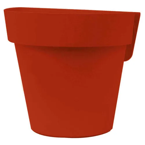 Euro3Plast Up Hängetopf mit Wasserspeicher 25 cm in Rot Geländertopf Blumentopf