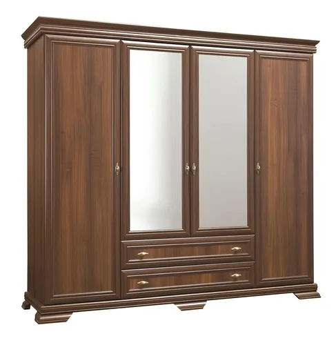 Brauner Garderobenschrank aus Stoff – Moderner Kleiderschrank - Geräumiger Kleiderschrank mit 4 Türen und mehr als 8 Regalfächern. Ideal für Schlafzimmer, bietet viel Platz und einfache Pflege. Maße: 208 x 62 x 211 cm.