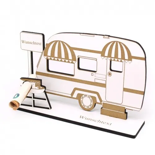 Geldgeschenk Wohnwagen personalisiert Camper Wohnmobil Geschenk Reise Gutschein