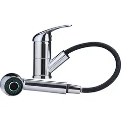 Quellmalz Küchenarmatur VAF 9266.00 - Niederdruck, Chrom - Hochwertige Niederdruckarmatur mit flexiblem Nylonbrauseschlauch für eine komfortable Nutzung in der Küche.