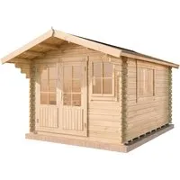 Alpholz Gartenhaus Holz Set - Gabriel-34, 300 x 400 cm - Gartenhäuser - Imprägniertes Gartenhaus Gabriel-34 mit hochwertiger Dacheindeckung, Fußboden und einfacher Montage für optimalen Schutz und Stabilität.