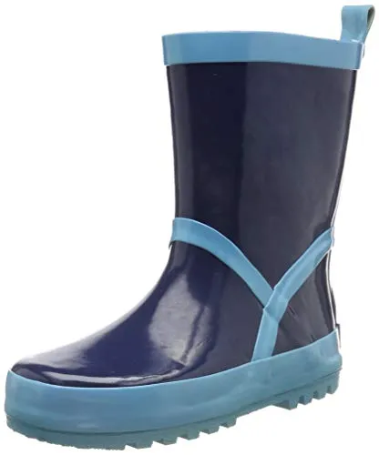 Playshoes Kinder Gummistiefel aus Naturkautschuk, Unisex Regenstiefel mit Reflektoren - Stiefel für Mädchen, hochwertige wasserdichte Kinderstiefel mit praktischer Einstiegshilfe und Reflektoren für zusätzliche Sichtbarkeit und Sicherheit.