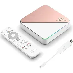 Homatics Box R 4K Plus - Android TV Mediaplayer mit DVB-T2 Tuner - Streaming Clients: Erleben Sie 4K UHD mit HDR, WiFi 6 und Sprachfernbedienung für einfachen Zugriff auf Google Assistant und Ihre Lieblingsapps.