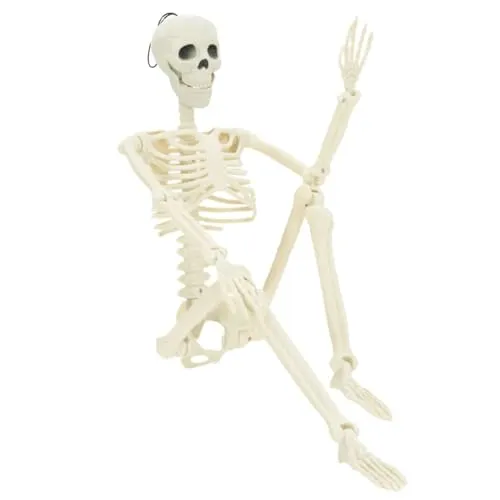 vidaXL Halloween-Skelett 2 pcs Weiß 85 cm PVC - Party-Deko mit robustem, anpassbarem Skelett für unheimliche Stimmung, ideal für drinnen und draußen.