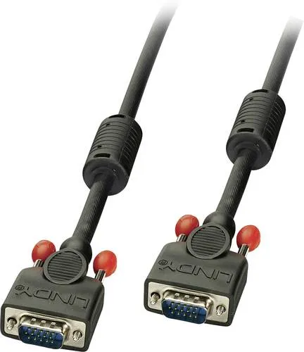 LINDY VGA Anschlusskabel VGA 15pol. Stecker, VGA 15pol. Stecker 0.50m Schwarz 36371 VGA-Kabel