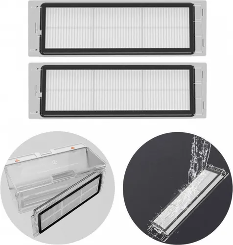 Xiaomi Auswaschbarer Filter für Saugroboter - Silber/Weiß - Staubsaugerfilter mit 100% Filtrationseffizienz, waschbar und umweltfreundlich, ideal für Roborock Staubsauger, sorgt für saubere Luft und weniger Einwegfilter.