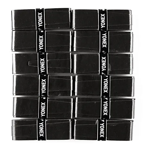 Yonex Overgrip Super Grap 12er, Schwarz, 0196260121800000 in schwarz von YONEX