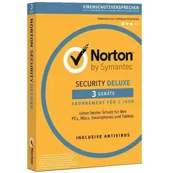 Norton 360 Deluxe 3 PCs – 1 Jahr + 25 GB Cloud-Backup + Secure VPN