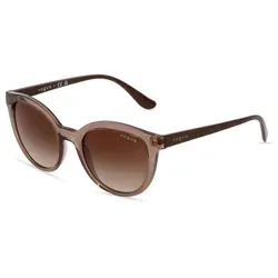 Vogue eyewear VO5427S Damen-Sonnenbrille - Stilvolle ovalen Vollrand-Brille in Braun - Sonnenbrillen mit elegantem ovalen Design, ideal für modebewusste Damen, UV-Schutz und leichtes Kunststoff-Gestell für optimalen Tragekomfort.