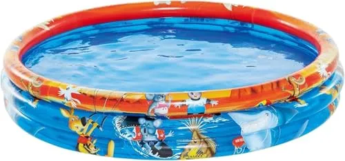 Gartenpirat Wehncke Ø 140 cm x 26 cm Planschbecken Family Pool mit Wasserauslassventil Pool Kinder