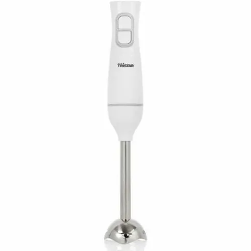 Tristar Stabmixer 350 W Weiß - Stabmixer für cremige Suppen und Smoothies, ergonomisch gestaltet und leicht zu reinigen mit spülmaschinenfesten Teilen, 2 Geschwindigkeiten für individuelle Mix-Ergebnisse.