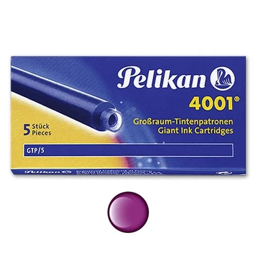 Pelikan 4001 Tintenpatronen für Füller pink 5 St. von Pelikan