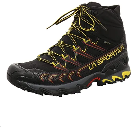 La Sportiva Ultra Raptor II Mid GTX Black/Clay (41) - Wanderschuhe, wasserdicht und atmungsaktiv dank Gore-Tex-Membran, ideal für Fast Hiking und leichte Exkursionen mit optimaler Dämpfung und stark haftender Sohle.