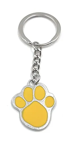 H-Customs hundepfote Tatze Abdruck gelb Schlüsselanhänger Anhänger