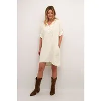 Kleid Regular Fit in Feather Gray Beige - Elegantes Regular Fit Kleid in Über-Knielänge, ideal für jeden Anlass. Pflegeleicht und aus hochwertiger Materialmischung für zusätzlichen Komfort.