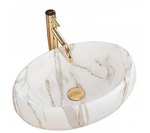 GTM Design Aufsatzwaschbecken LINDA - Modernes Aufsatzwaschbecken aus hochwertiger Sanitärkeramik, kratzfest und leicht zu reinigen – perfekt für individuelle Badezimmergestaltungen.