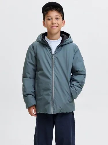 Jack & Jones Brook Wendbare Sn Jacke Grau 14 Years - Funktionsjacke für Jungen, wendbar und vielseitig kombinierbar. Hält warm mit wärmender Fütterung und schützt vor Wind – ideal für Schule und Freizeit.