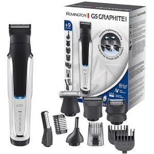 Remington PG5000 Personal Groomer - All-in-One Gesichtshaartrimmer für Kopf bis Fuß, selbstschärfende Klingen und 9 Zubehörteile für vielseitige Styles