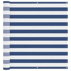 Balkonsichtschutz Blau und Weiß 110 x 600 cm Oxford-Stoff von vidaXL - Stylischer Balkonsichtschutz aus UV-beständigem Oxford-Stoff, ideal für Gärten und Terrassen. Robustes Design sorgt für Langlebigkeit und schützt vor Sonne – perfekt für entspannte Sommertage im Freien.