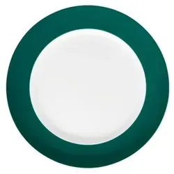 Thomas Porzellan Speiseteller 27 cm - Spülmaschinenfest und mikrowellengeeignet, elegantes seegrünes Design mit breitem Farbrand