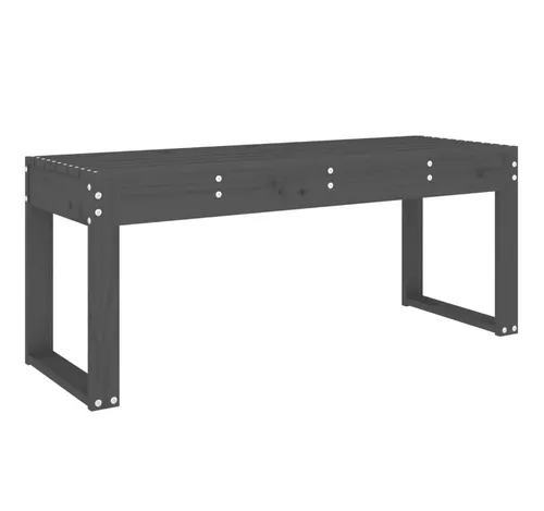 furnicato Gartenbank Grau 110x38x45 cm aus massivem Kiefernholz - Robuste Gartenbank aus massivem Kiefernholz für deinen Außenbereich. Mit elegantem Latten-Design, das Wasser abweist und für Stabilität sorgt. Ideal für Terrasse, Garten oder Balkon.