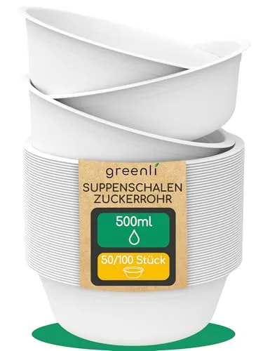 greenli® Einweg Suppenschalen 500ml von greenli