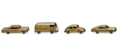 Wiking N 3 Pkw und ein Kleinbus 50 Jahre N-SpurVW Käfer 1300, VW Bus, Opel Rekor