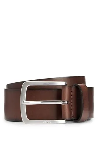 BOSS Herren Jor-V_Sz40 Belt, Dark Brown202, 105 - Herren-Gürtel aus hochwertigem Leder, ideal für stilvolle Anlässe und mit eleganter Verarbeitung.