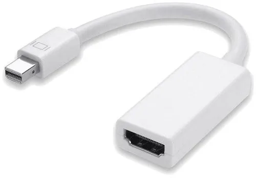 PremiumCord Mini DisplayPort auf HDMI Adapter, Video Full HD 1080p 60Hz, Mini DisplayPort Stecker auf HDMI Buchse, Länge: 20cm, weiß