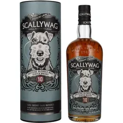Douglas Laing SCALLYWAG 10 Years Old Whisky - Whisky, 10 Jahre gereift in Sherryfässern für komplexe Fruchtnoten, ideal für puren Genuss oder luxuriöse Cocktails, präsentiert in edler Geschenkbox.