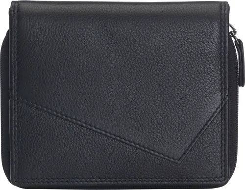 Josephine Osthoff Geldbörse klein Damen mit RFID Schutz - Elegantes Damen Portemonnaie aus hochwertigem Echtleder, ausgestattet mit RFID Blocker für maximale Sicherheit. Ideal für den Alltag mit ausreichend Platz für Karten und Münzen.