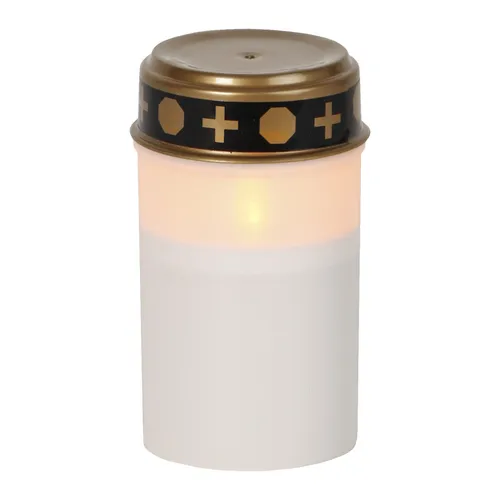 Star Trading LED Grabkerze Serene, Batterie, weiß, 12cm