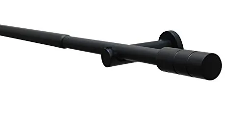 GARDINIA Gardinenstangen-Set Kreta, 120-210 cm in schwarz von GARDINIA