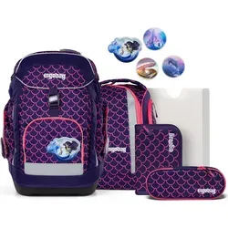 ergobag Maxi Set 6-teilig, ergonomischer Schulrucksack für große Kinder, PerlentauchBär